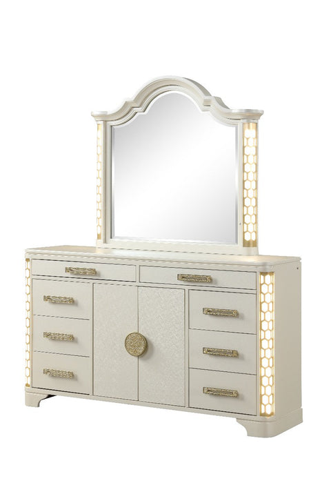 Galaxy Home Jasmine Dresser with LED - Vida Furniture (Laredo,TX)