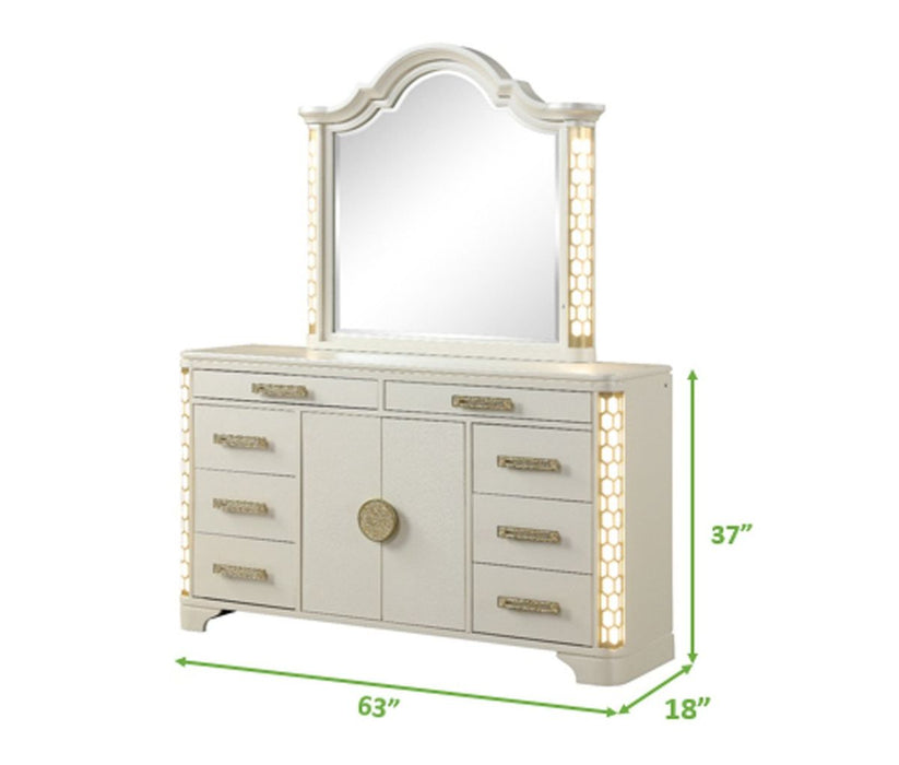 Galaxy Home Jasmine Dresser with LED - Vida Furniture (Laredo,TX)