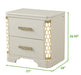 Galaxy Home Jasmine Nightstand in Beige - Vida Furniture (Laredo,TX)