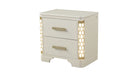 Galaxy Home Jasmine Nightstand in Beige - Vida Furniture (Laredo,TX)