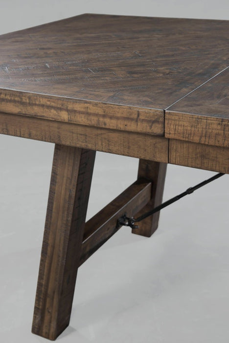 Elements International Jax Rectangular Dining Table in Smokey WalnutC - Vida Furniture (Laredo,TX)
