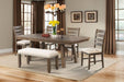 Elements International Jax Rectangular Dining Table in Smokey WalnutC - Vida Furniture (Laredo,TX)