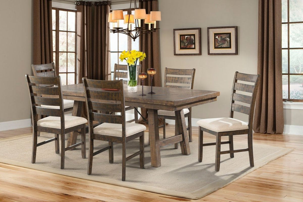 Elements International Jax Rectangular Dining Table in Smokey WalnutC - Vida Furniture (Laredo,TX)