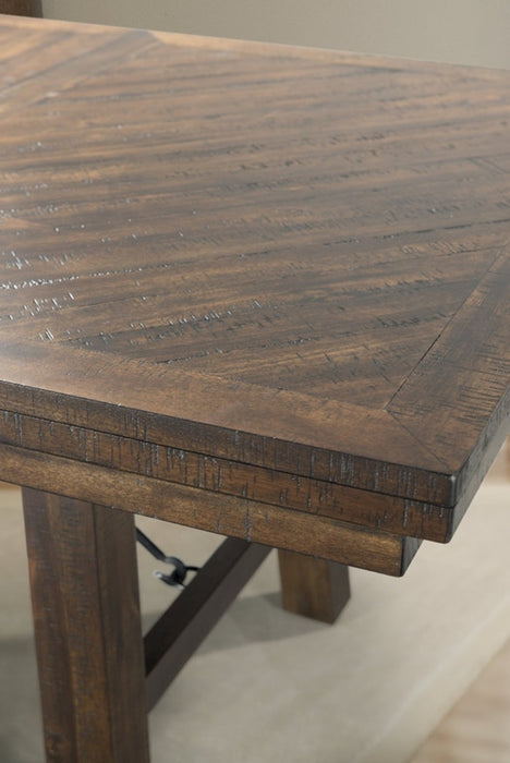 Elements International Jax Rectangular Dining Table in Smokey WalnutC - Vida Furniture (Laredo,TX)