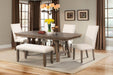Elements International Jax Rectangular Dining Table in Smokey WalnutC - Vida Furniture (Laredo,TX)