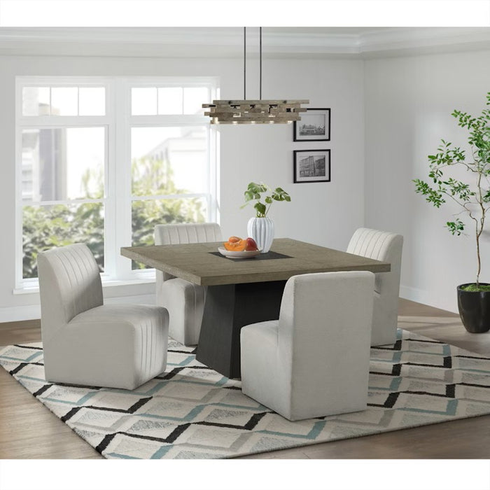 Elements International Jemma Dining Table in Gray - Vida Furniture (Laredo,TX)