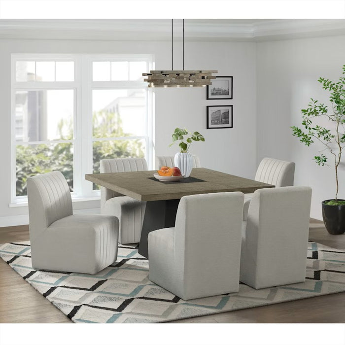 Elements International Jemma Dining Table in Gray - Vida Furniture (Laredo,TX)