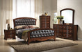 Elements International Jenny 2 Drawers Nightstand in Medium Espresso Lacquer - Vida Furniture (Laredo,TX)