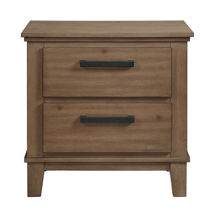Elements International Jolene Nightstand in Grey - Vida Furniture (Laredo,TX)