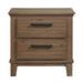 Elements International Jolene Nightstand in Grey - Vida Furniture (Laredo,TX)
