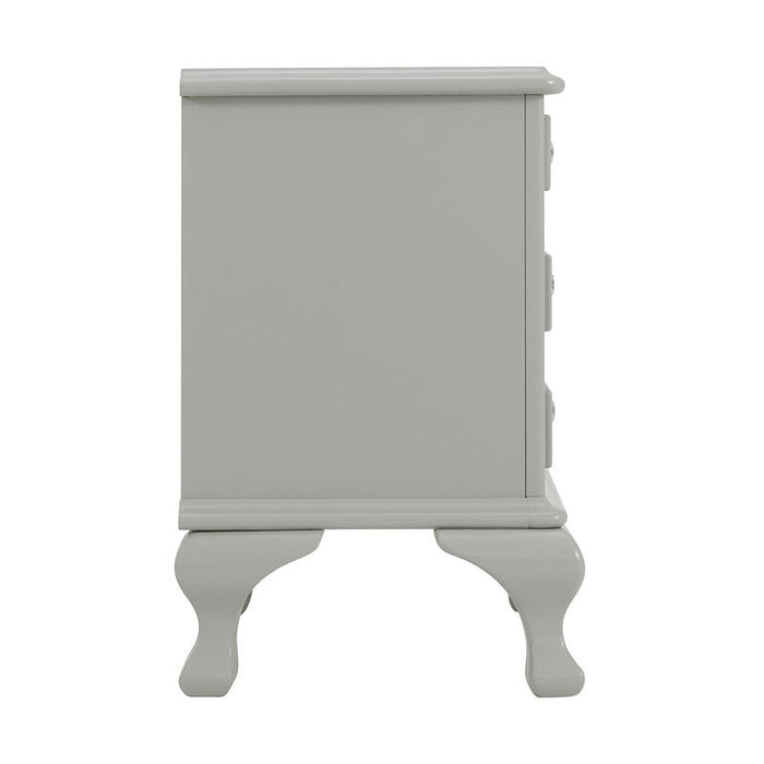 Elements International Jesse Youth Nightstand in Grey - Vida Furniture (Laredo,TX)