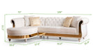 Galaxy Home Julia Sectional In White - Vida Furniture (Laredo,TX)
