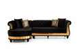 Galaxy Home Julia Sectional In Black - Vida Furniture (Laredo,TX)