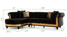 Galaxy Home Julia Sectional In Black - Vida Furniture (Laredo,TX)