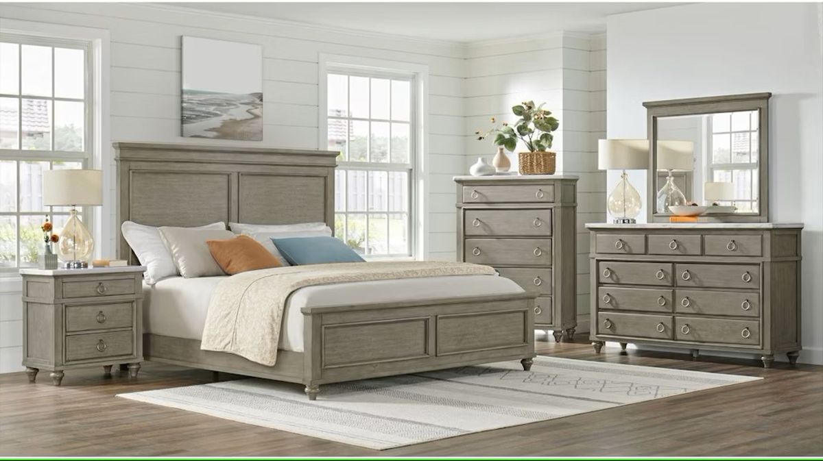 Elements International Kendari Dresser in Grey - Vida Furniture (Laredo,TX)