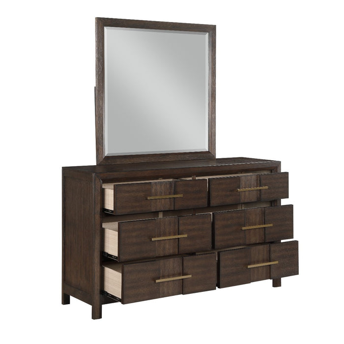 Galaxy Home Kenzo Dresser in Brown - Vida Furniture (Laredo,TX)