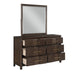 Galaxy Home Kenzo Dresser in Brown - Vida Furniture (Laredo,TX)