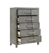 Galaxy Home Kenzo Chest in Gray - Vida Furniture (Laredo,TX)