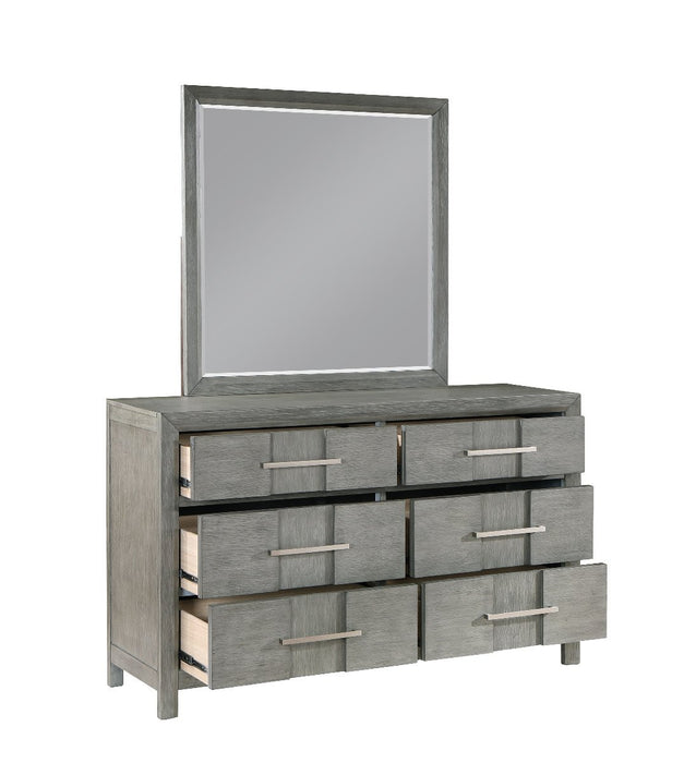 Galaxy Home Kenzo Dresser in Gray - Vida Furniture (Laredo,TX)