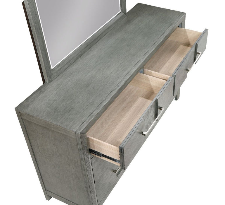 Galaxy Home Kenzo Dresser in Gray - Vida Furniture (Laredo,TX)