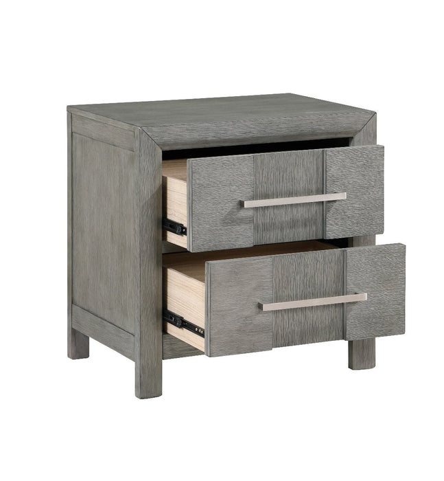 Galaxy Home Kenzo Nightstand in Gray - Vida Furniture (Laredo,TX)