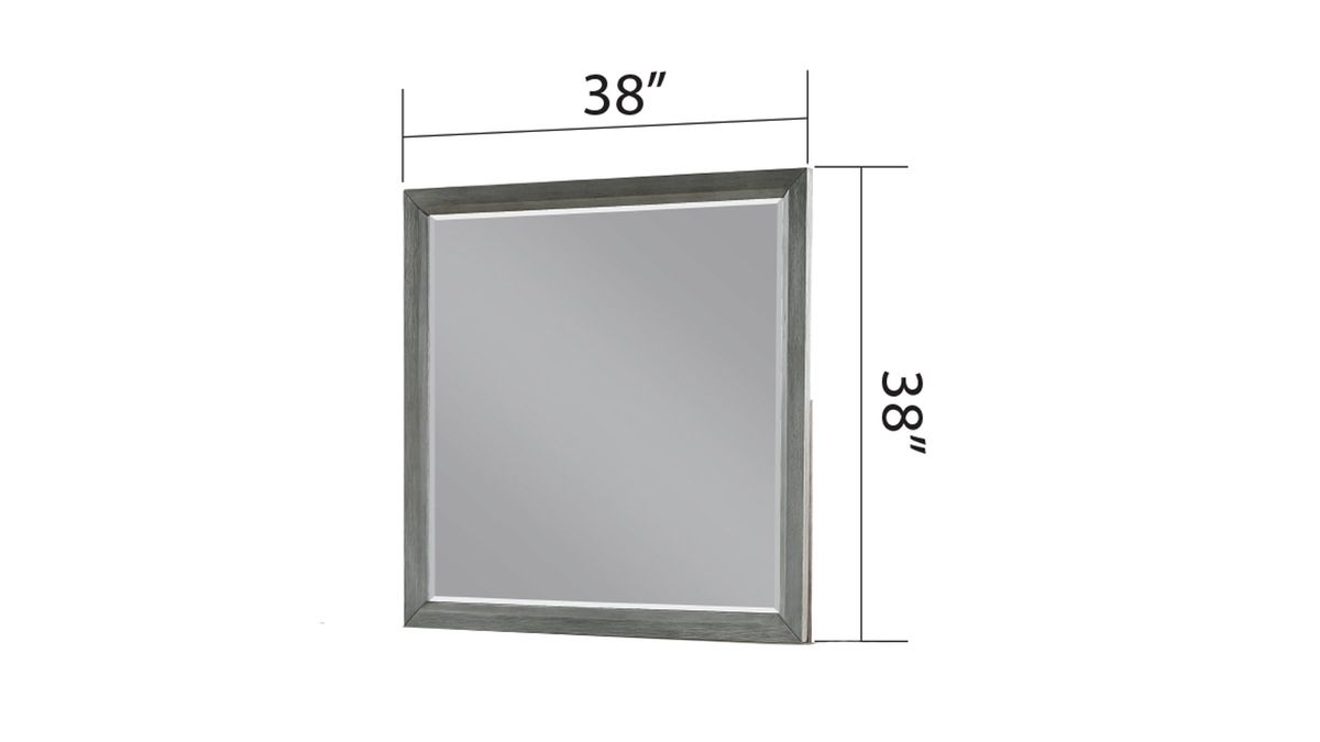 Galaxy Home Kenzo Mirror Gray - Vida Furniture (Laredo,TX)
