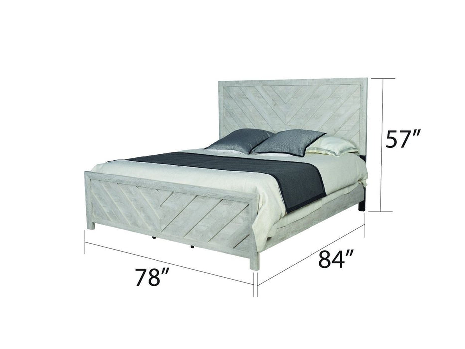 Galaxy Home Denver King Bed in Rustic Oak - Vida Furniture (Laredo,TX)