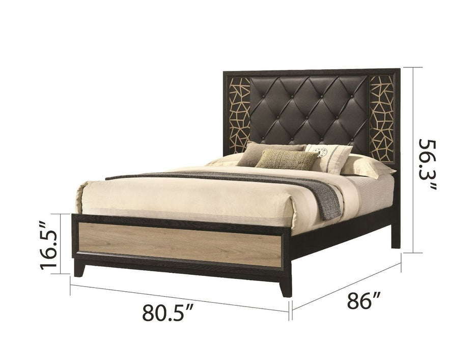 Galaxy Home Selena King Bed in Black - Vida Furniture (Laredo,TX)