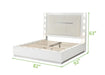 Galaxy Home Coco King Size Bed in Milky White - Vida Furniture (Laredo,TX)