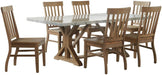 Elements International Lakeview Rectangular Dining Table in Natural CDLW100DTC - Vida Furniture (Laredo,TX)