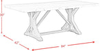 Elements International Lakeview Rectangular Dining Table in Natural CDLW100DTC - Vida Furniture (Laredo,TX)