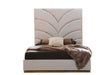 Galaxy Home Laura Gold King Bed in White - Vida Furniture (Laredo,TX)