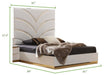 Galaxy Home Laura Gold King Bed in White - Vida Furniture (Laredo,TX)