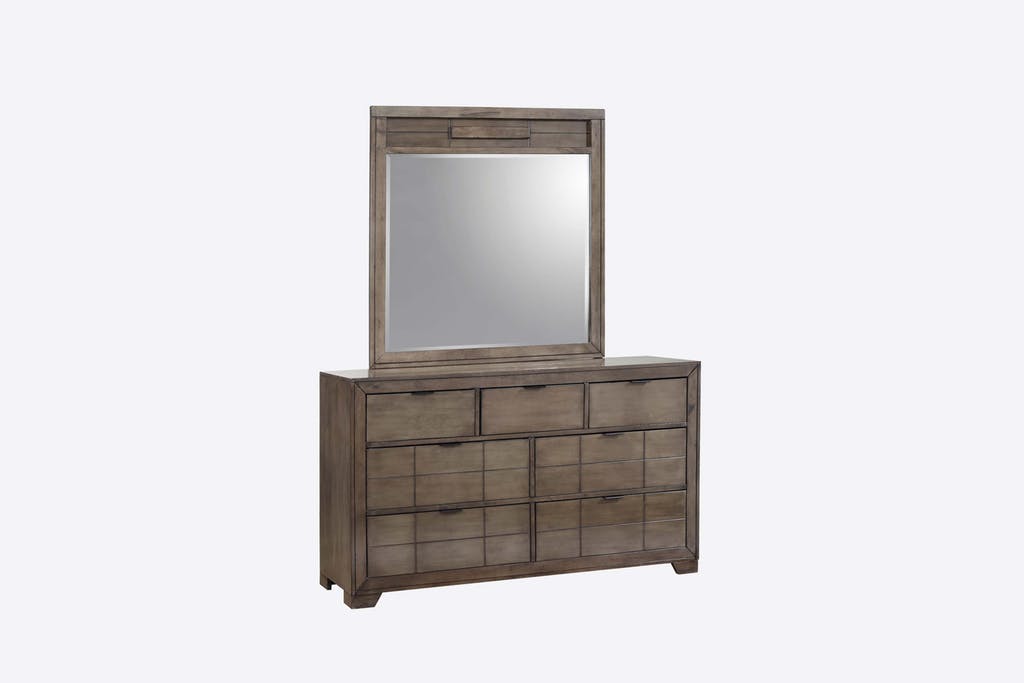 Elements International Logic Dresser in Rustic Grey - Vida Furniture (Laredo,TX)