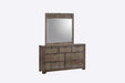 Elements International Logic Dresser in Rustic Grey - Vida Furniture (Laredo,TX)