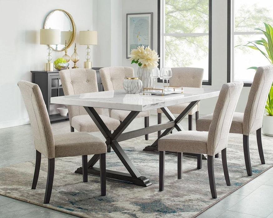 Elements International Lexi Dining Table in Espresso - Vida Furniture (Laredo,TX)