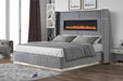 Galaxy Home Lizelle Queen Bed in with Ambient Lighting in Gray - Vida Furniture (Laredo,TX)