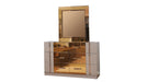 Galaxy Home Lorenzo Gold Detailed Mirror - Vida Furniture (Laredo,TX)