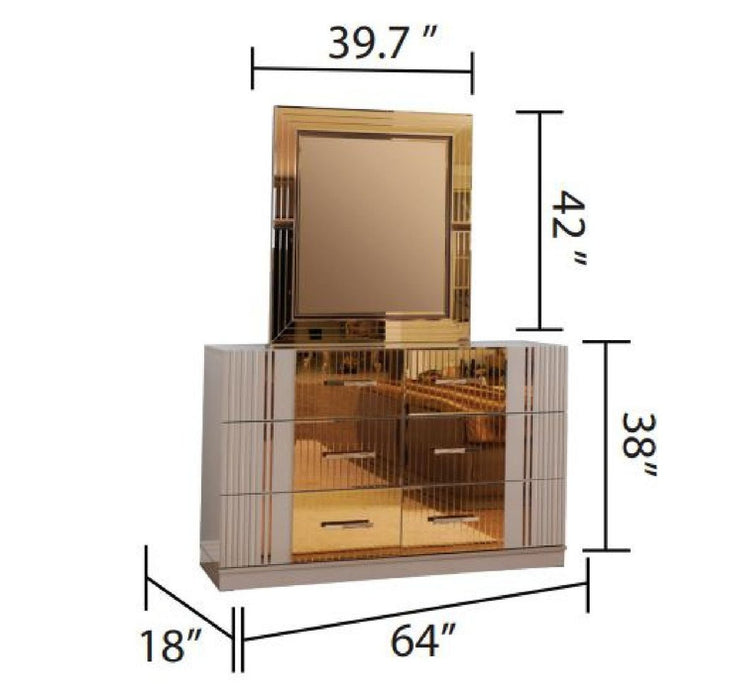 Galaxy Home Lorenzo Dresser River in Sand - Vida Furniture (Laredo,TX)