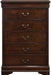 Elements International Louis Philippe Chest in Cherry - Vida Furniture (Laredo,TX)