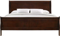 Elements International Louis Philippe Queen Panel Bed in Cherry - Vida Furniture (Laredo,TX)