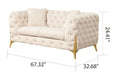 Galaxy Home Contempo Loveseat in Beige - Vida Furniture (Laredo,TX)