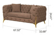 Galaxy Home Contempo Loveseat in Mocha - Vida Furniture (Laredo,TX)