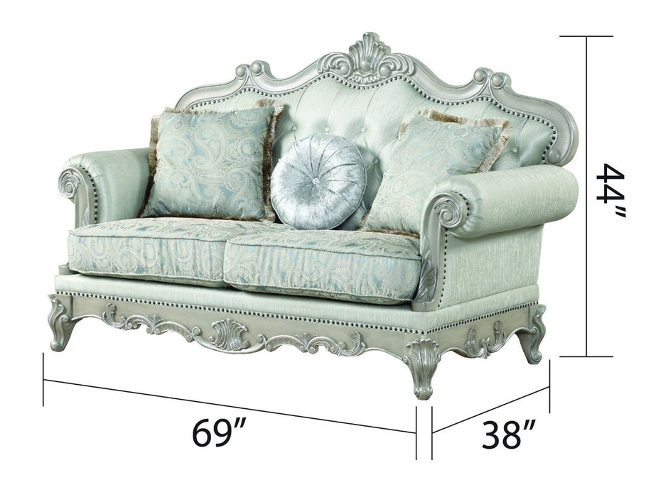 Galaxy Home Tuscan Loveseat in Grey - Vida Furniture (Laredo,TX)