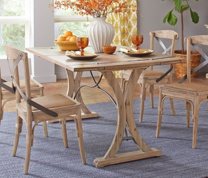 Elements International Sonoma Dining Table in Natural Alder - Vida Furniture (Laredo,TX)