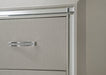 Elements International Platinum Night Stand in Golden Champagne - Vida Furniture (Laredo,TX)