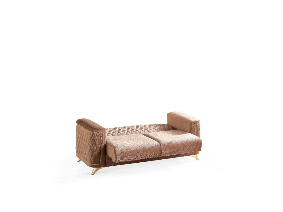 Galaxy Home Luna Loveseat in Copper - Vida Furniture (Laredo,TX)