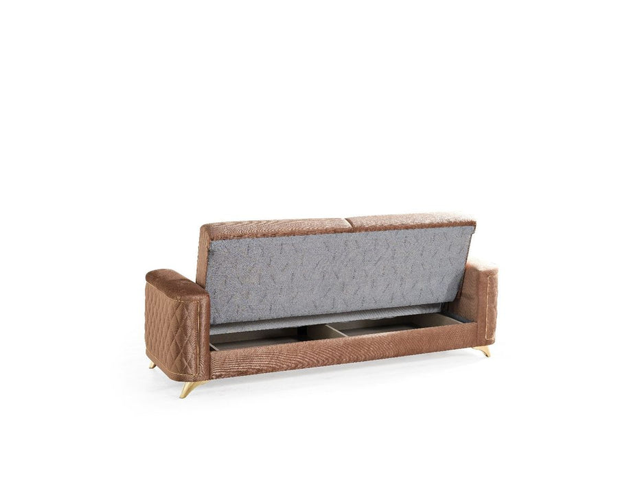 Galaxy Home Luna Sleeper Sofa in Copper - Vida Furniture (Laredo,TX)