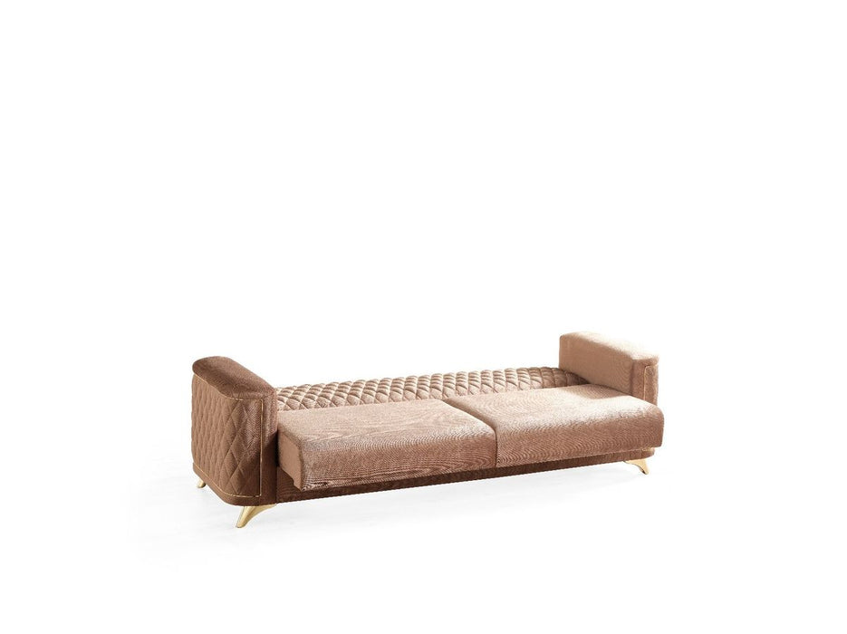 Galaxy Home Luna Sleeper Sofa in Copper - Vida Furniture (Laredo,TX)