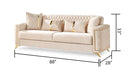 Galaxy Home Luna Sleeper Sofa in Ivory - Vida Furniture (Laredo,TX)